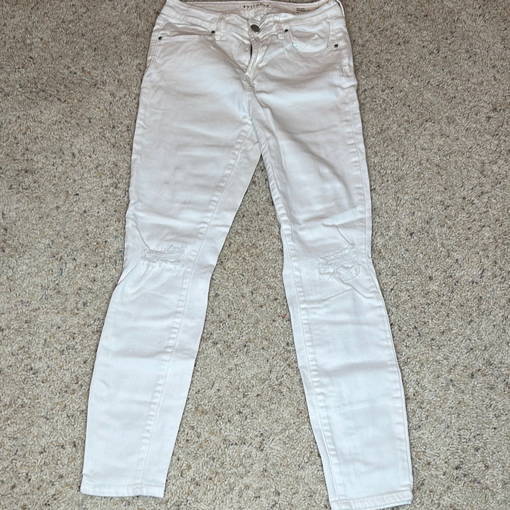 White Distressed Skinny Jeans
